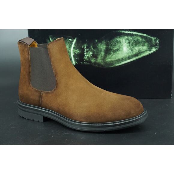 Magnanni Bonn Chelsea Mid Brown Men's Ankle Boot Size 12 New $399 - Picture 1 of 12